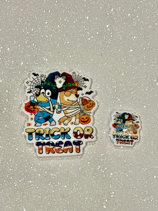 Resin Flatback Planar E0722 - Bluey Halloween Collection (2 Sizes Available)