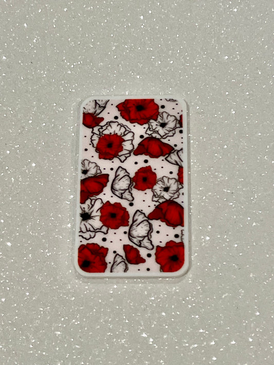 Resin Flatback Planar E0723- Flowers Rectangular-Shape