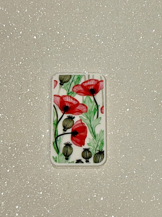 Resin Flatback Planar E0726- Flowers Rectangular-Shape