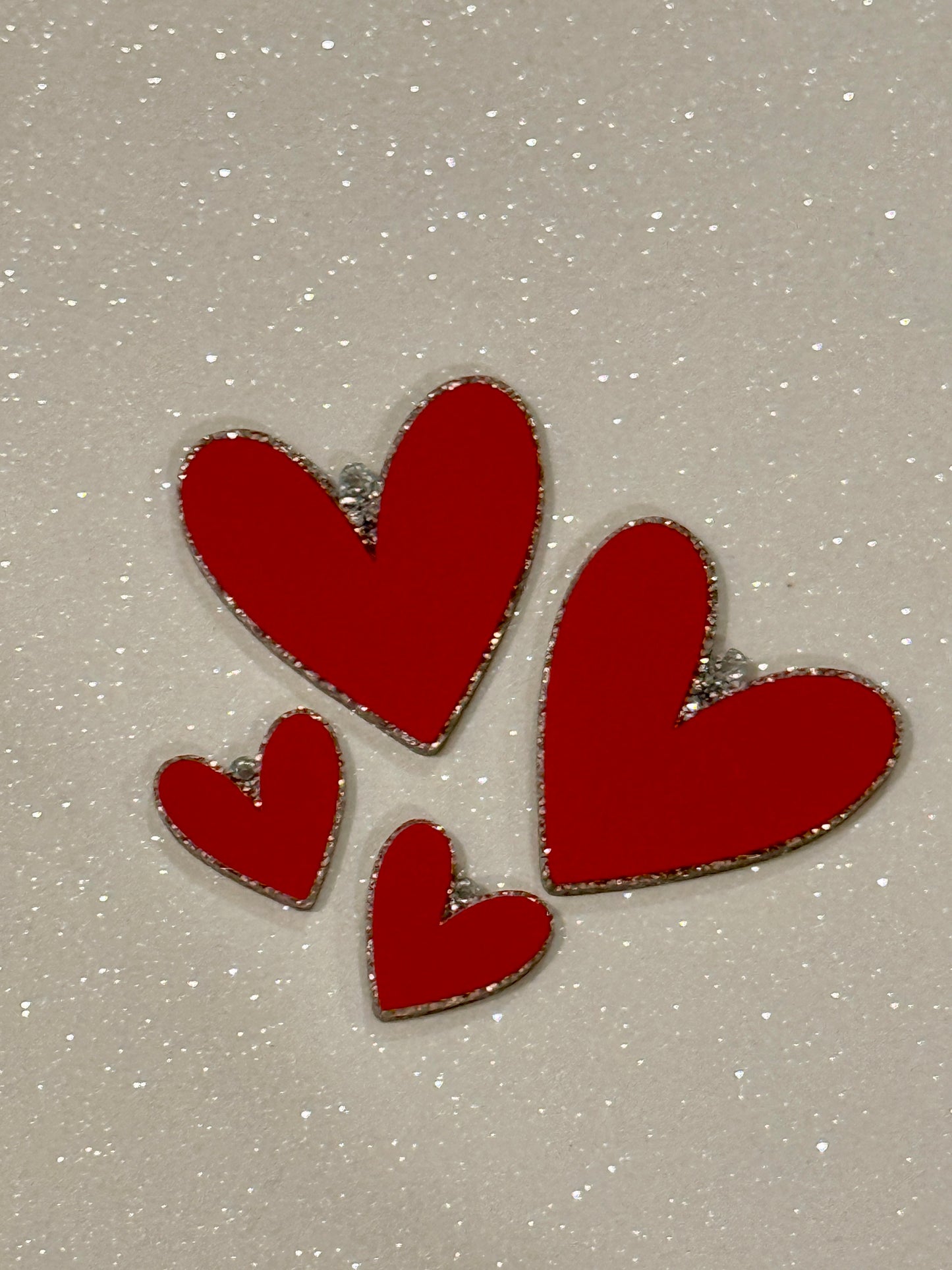 Resin Flatback Planar  (Silver Glitters) E01113 -  Liebe, u r my valentine (2 Sizes Available)