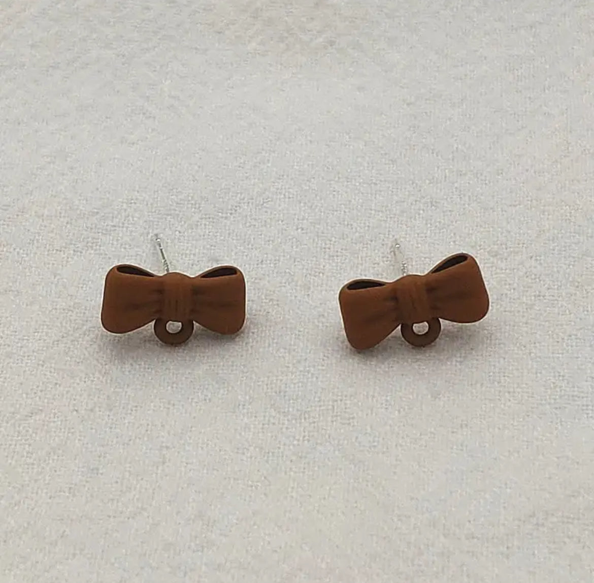 13x7mm Zinc Alloy Earring Topper Ribbon-Bow With Connecting Loop (20ea/pack) (6 Colors Available))