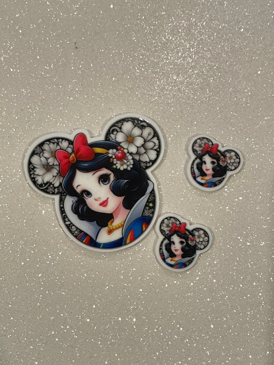 Resin Flatback Planar E0879 - Mickey-Snow White (2 sizes)