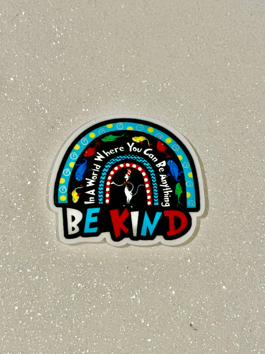 Resin Flatback Planar E0890 - BE KIND - In A World Where You Can Be Anything