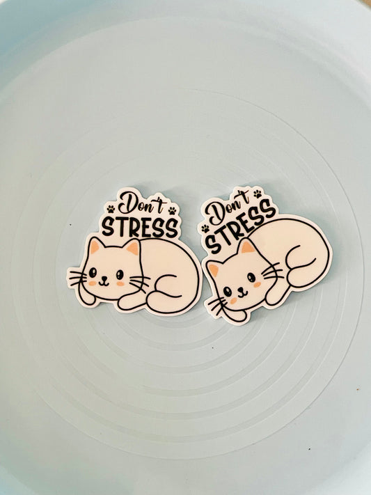 Resin Flatback Planar E0900 - Cat (Don't Stress)