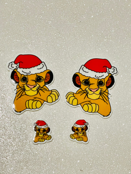 Resins Flatback Planar E00903 - Lion King Simba Christmas Collection (2 Sizes, 2 Profiles Available)