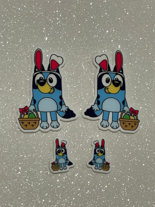 Resins Flatback Planar E00905 - Bluey Easter Bunny Collection (2 Sizes, 2 Profiles Available)