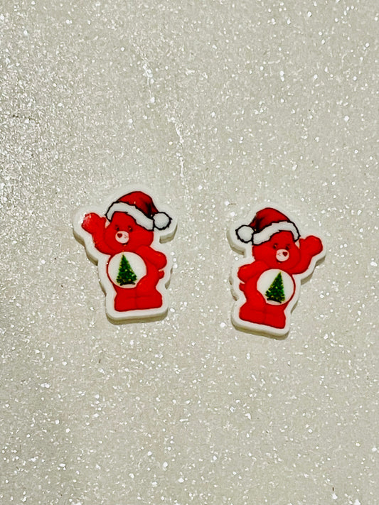 Resin Flatback Planar E0913 - Care Bear (X'mas) Stud Size, 2 Profiles Available