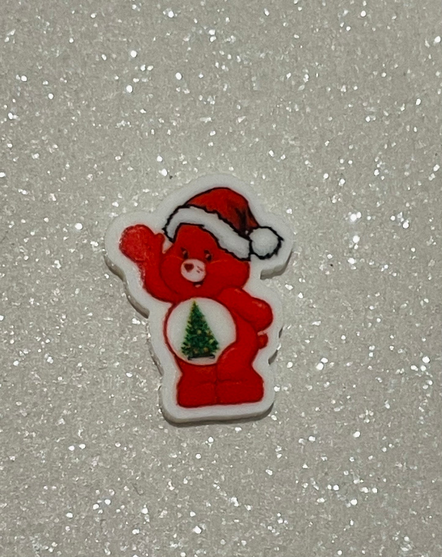 Resin Flatback Planar E0913 - Care Bear (X'mas) Stud Size, 2 Profiles Available