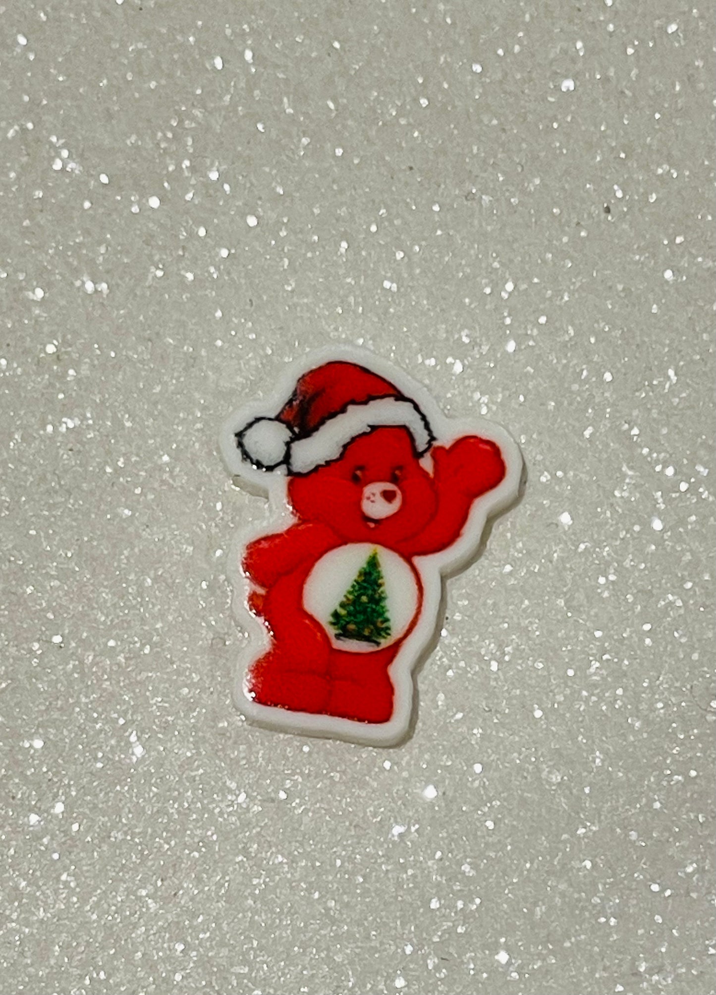 Resin Flatback Planar E0913 - Care Bear (X'mas) Stud Size, 2 Profiles Available