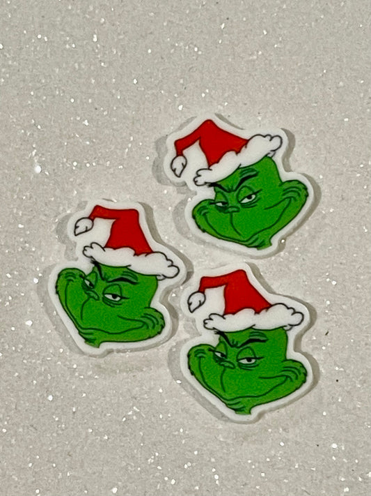 Resins Flatback Planar E0923 - Grinch (Christmas Collection) 2 Sizes Available