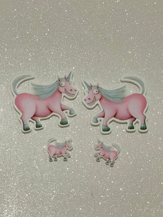 Resin Flatback Planar E0937- Unicorn (2 Sizes +2 Profiles Available)