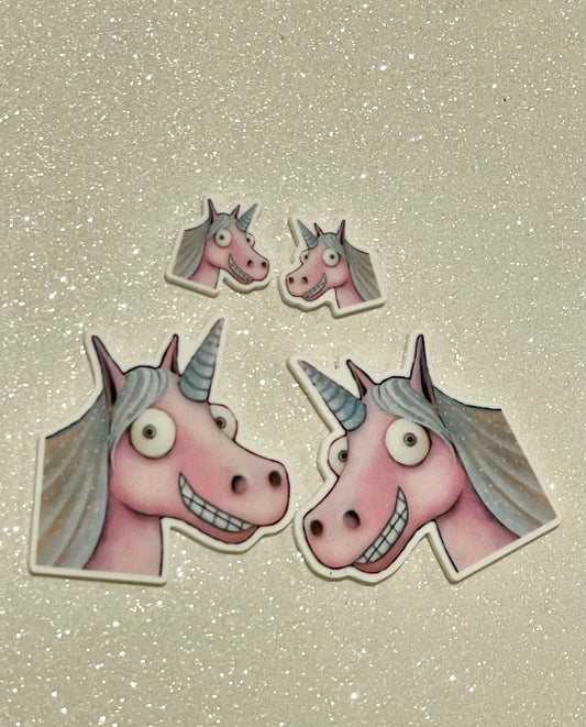 Resin Flatback Planar E0938- Unicorn (2 Sizes +2 Profiles Available)