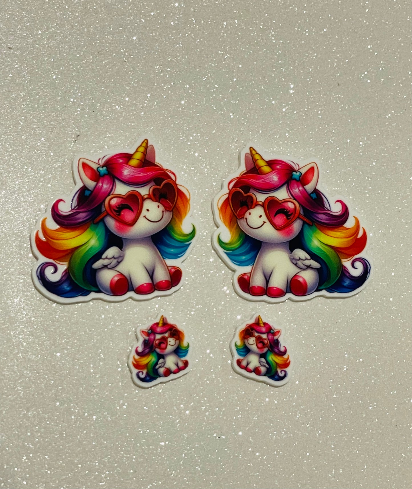 Resin Flatback Planar E0940- Unicorn (2 Sizes +2 Profiles Available)