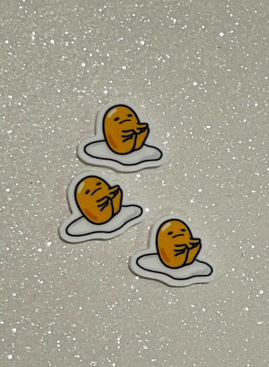 Resins Flatback Planar E0947 -  Gudetama The Lazy Egg (Stud Size)