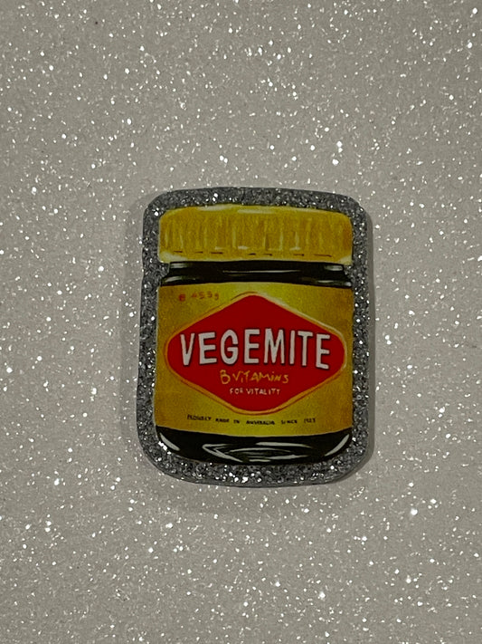 Resin Flatback Planar Silver Glitters) E0965 -Australia Series Vegemite