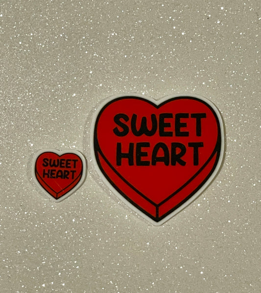 Resin Flatback Planar E0980 - Sweet Heart (2 Sizes Available)