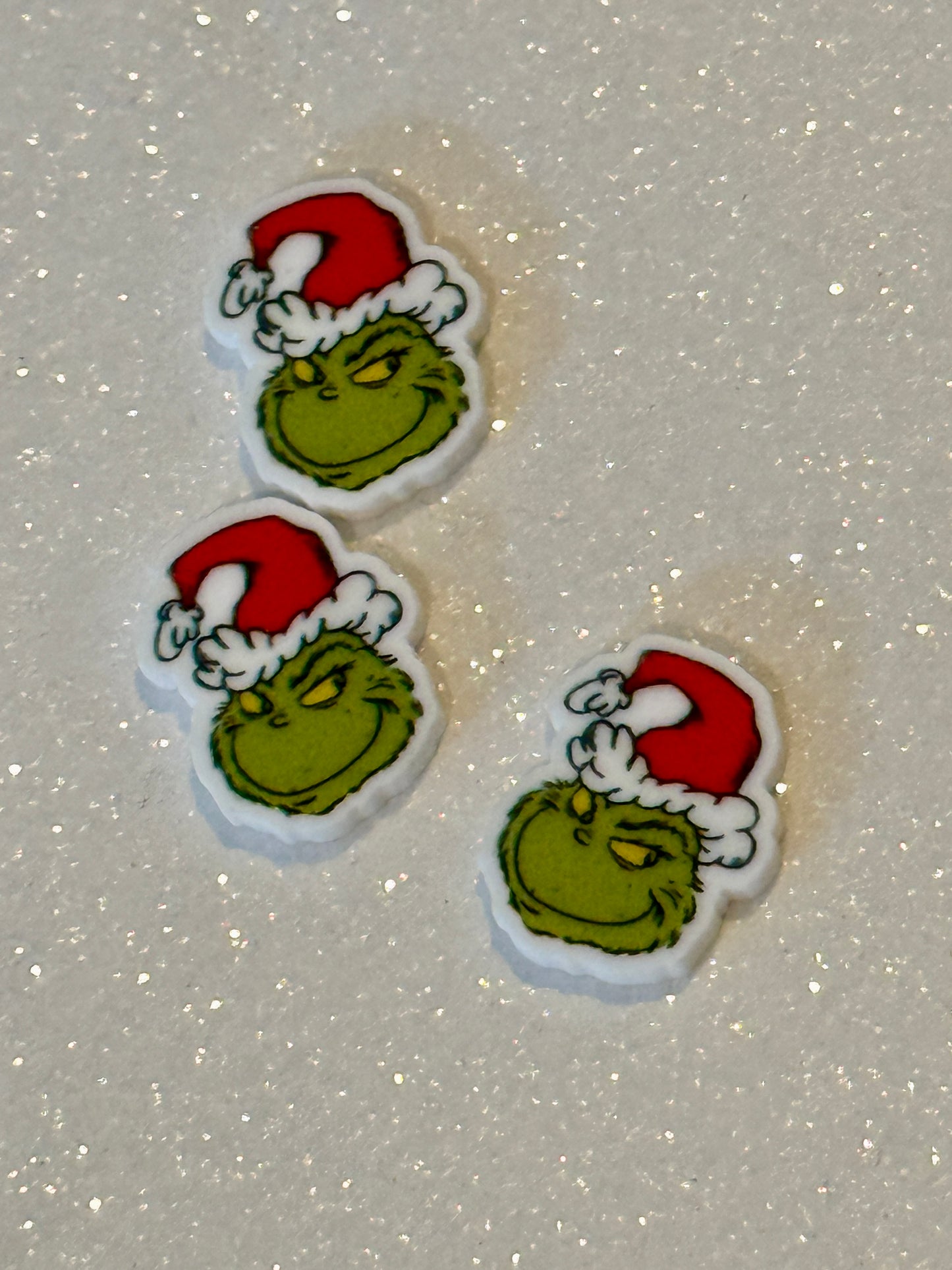 Resins Flatback Planar E1027 - Stud Size Grinch (Christmas Collection)
