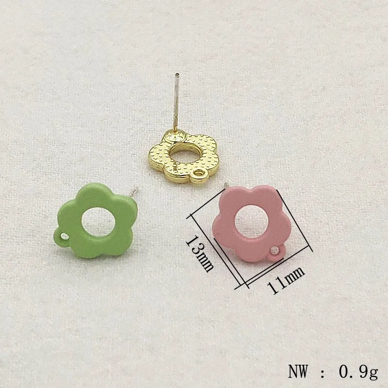 Flower Earring Topper (Zinc Alloy), 20ea/pack