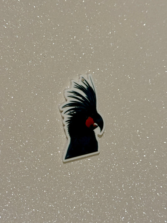 Resin Flatback Planar E1058 - Birds Palm Cockatoo (Avian) Collections (with Hole)