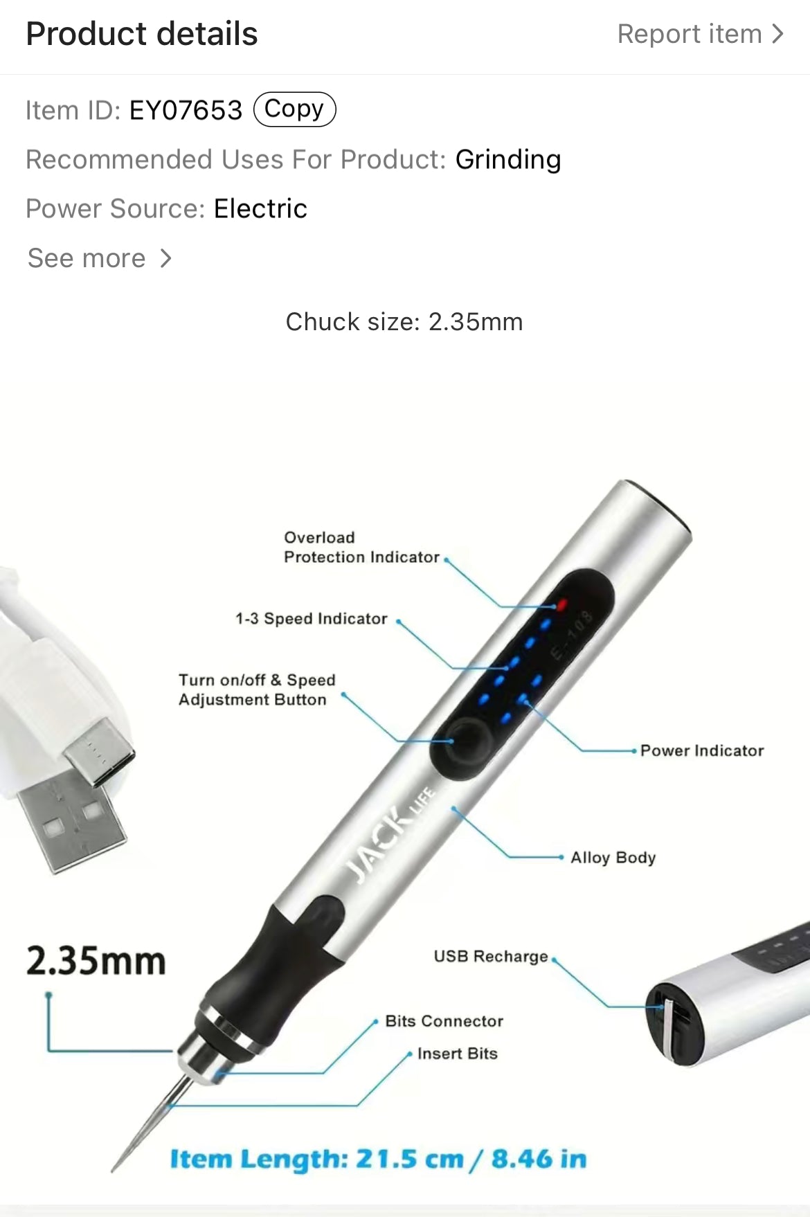 Drill/Engraving Portable Pen