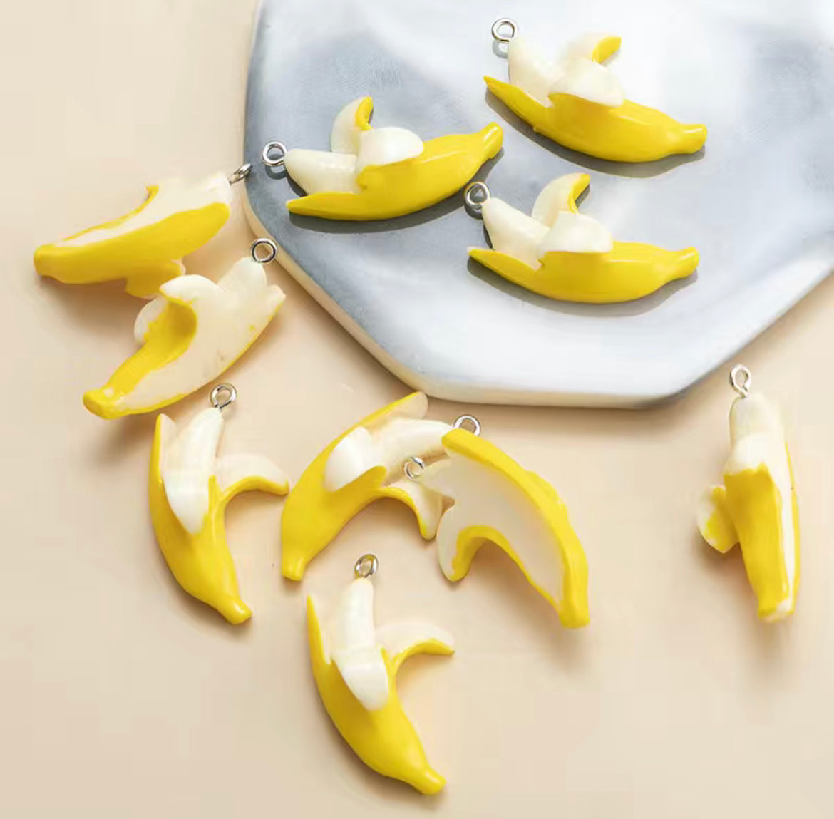 Yellow Banana Charm / Pendant (10ea/pack)