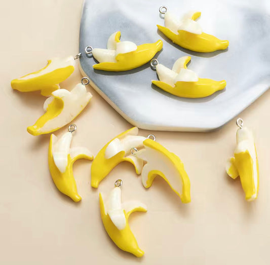 Yellow Banana Charm / Pendant (10ea/pack)