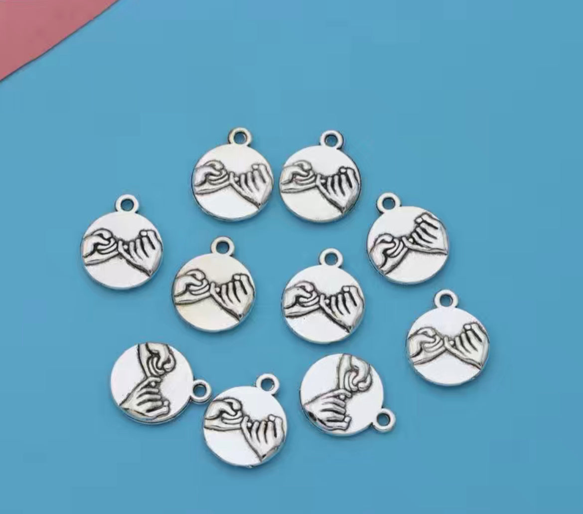 Friendship Charm / Pendant Silver (10ea/pack)