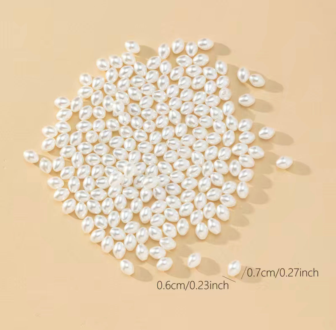 Resin Pearl Millet Beads (200ea/pack)