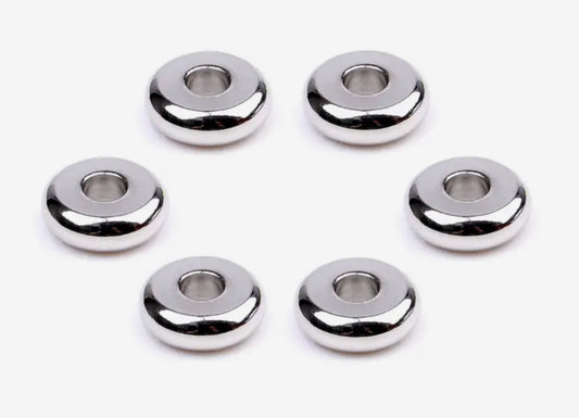 Spacer / Earring Findings - 304 Stainless Steel Flat Disk Round Beads (50ea/pk) Gold and Silver