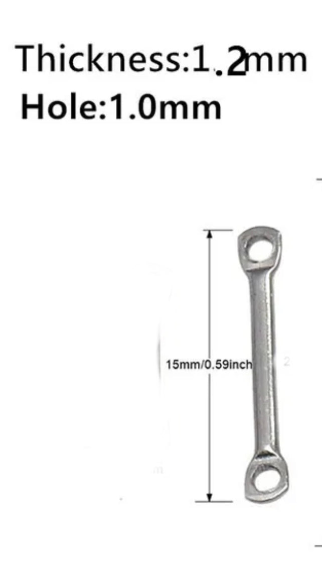 Connector- Stainless Steel Double Ring Connector (20ea/pack)