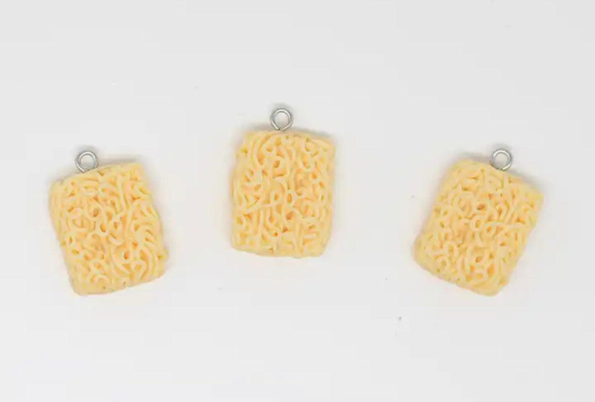 Instant Noodle Charm / Pendant - Round and Rectangle Shapes