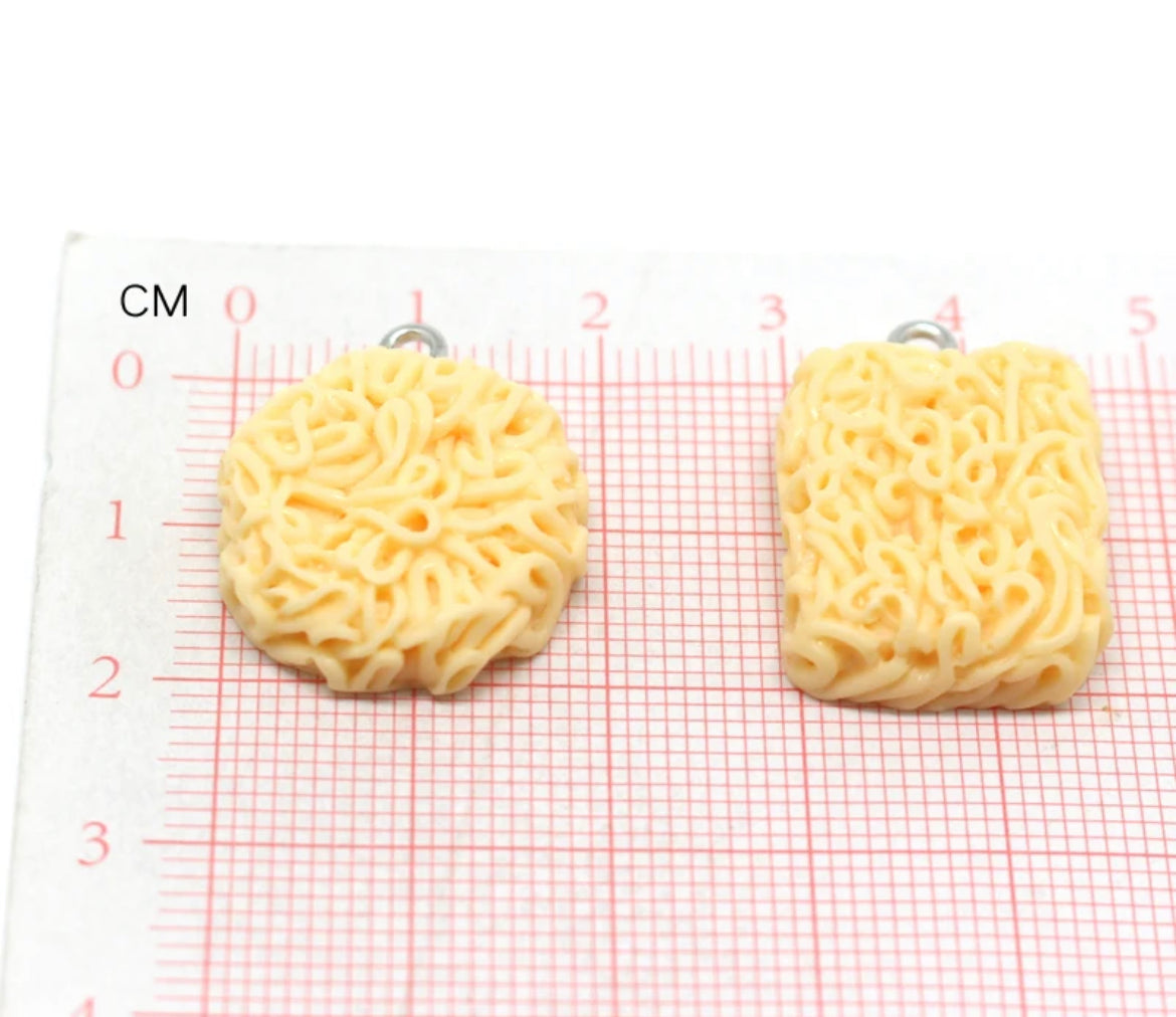 Instant Noodle Charm / Pendant - Round and Rectangle Shapes