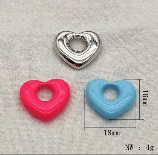 Zink Alloy Heart Shape Charm / Pendant