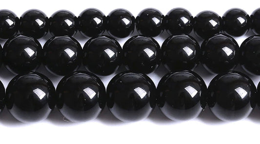 Natural Stone Black Agate Onyx Beads