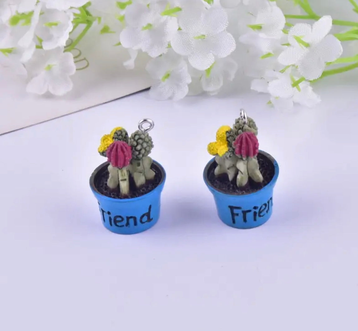 3D Potted Cactus Charm / Pendant