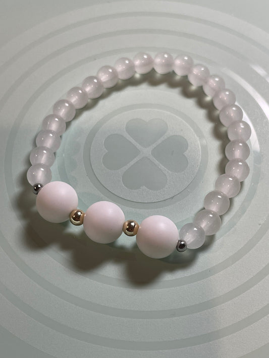 Snowy Purity Bracelet - by Bb Gems BB-B0001