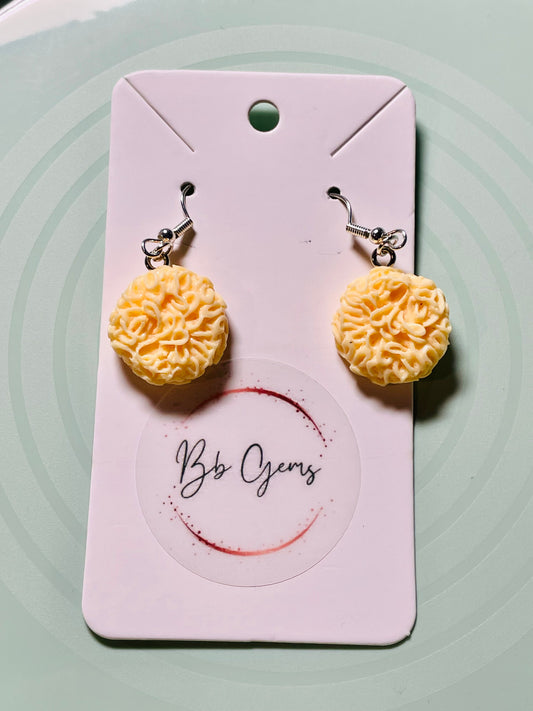 Instant Noodle Dangle Earrings (1 Pair) - by Bb Gems BB-E0001