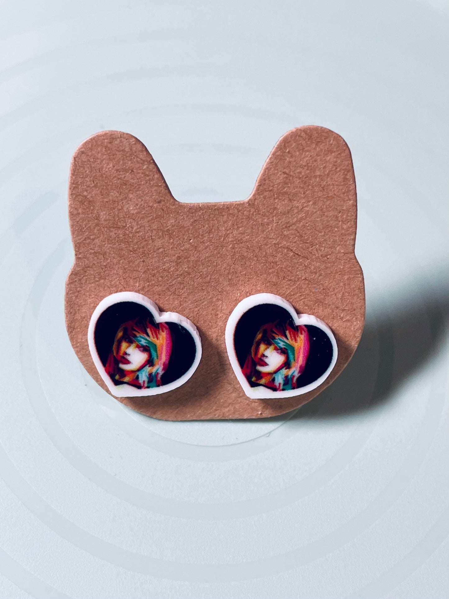 TS Sweet Heart Stud Earrings (1 Pair) - by Bb Gems BB-E0002